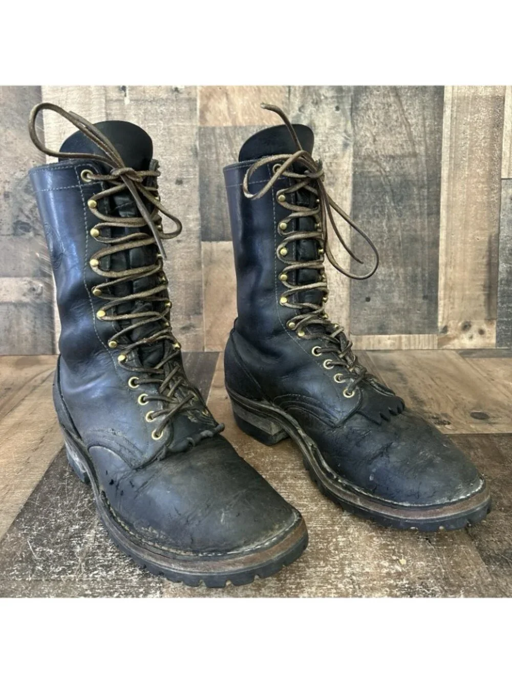 Whites Hathorn Wildland Hi-Line Logger Fire Fighter Plain Toe Boots Mens 10.5 D